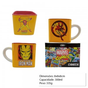 CANECA CUBO 300ML HOMEM DE FERRO REF: 10024481 CANECA CUBO 300ML HOMEM DE FERRO REF: 10024481