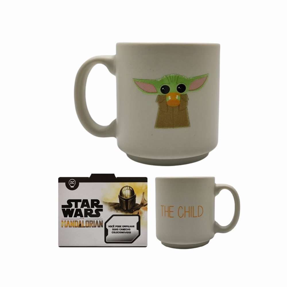 CANECA MINI TINA MODELO BABY YODA EM CERÂMICA 100ML REF: 10024497