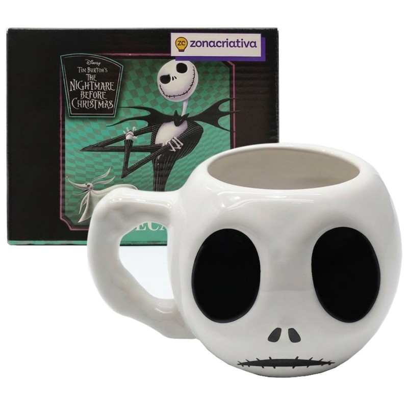 CANECA 3D MODELO JACK SKELLINGTON 450ML EM PORCELANA REF: 10024524 CANECA 3D MODELO JACK SKELLINGTON 450ML EM PORCELANA REF: 10024524