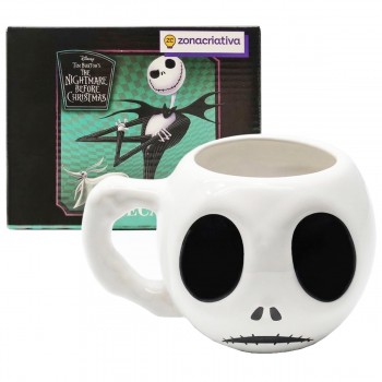 CANECA 3D MODELO JACK SKELLINGTON 450ML EM PORCELANA  REF: 10024524