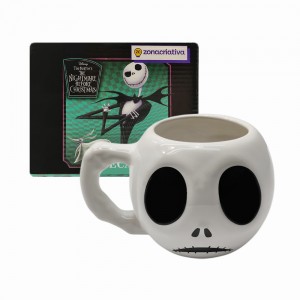 CANECA 3D MODELO JACK SKELLINGTON 450ML EM PORCELANA  REF: 10024524 CANECA 3D MODELO JACK SKELLINGTON 450ML EM PORCELANA  REF: 10024524