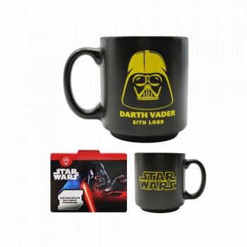CANECA MINI TINA MODELO DARTH VADER EM CERÂMICA 100ML REF: 10024534