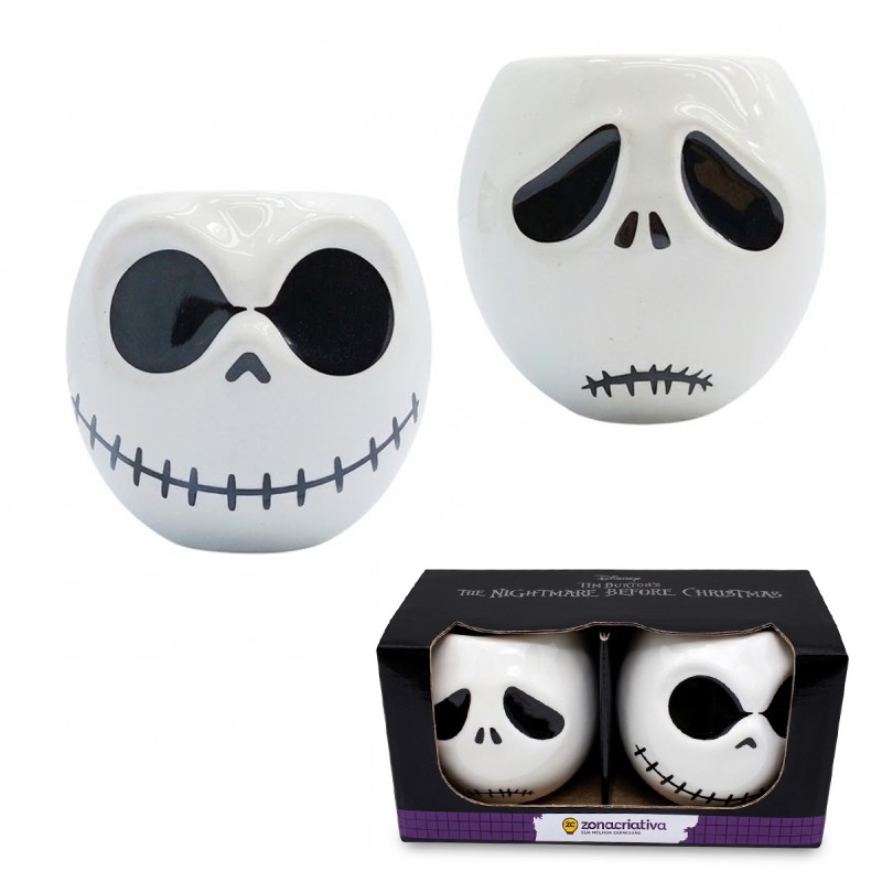 KIT SHOT 2 PEÇAS JACK SKELLIGTON EM PORCELANA 60ML REF: 10024721 KIT SHOT 2 PEÇAS JACK SKELLIGTON EM PORCELANA 60ML REF: 10024721