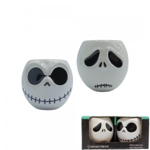 KIT SHOT 2 PEÇAS JACK SKELLIGTON EM PORCELANA 60ML REF: 10024721 KIT SHOT 2 PEÇAS JACK SKELLIGTON EM PORCELANA 60ML REF: 10024721