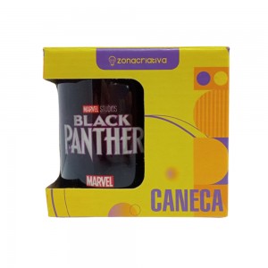 CANECA POP MODELO PANTERA NEGRA EM CERÂMICA 350ML  REF: 10024730 CANECA POP MODELO PANTERA NEGRA EM CERÂMICA 350ML  REF: 10024730