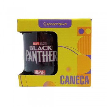 CANECA POP MODELO PANTERA NEGRA EM CERÂMICA 350ML  REF: 10024730