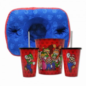 KIT ALMOFADA E BALDE DE PIPOCA SUPER MARIO EM POLIÉSTER REF: 10064896 KIT ALMOFADA E BALDE DE PIPOCA SUPER MARIO EM POLIÉSTER REF: 10064896