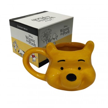 CANECA 3D MODELO URSINHO POOH EM PORCELANA 500ML REF: 10024889