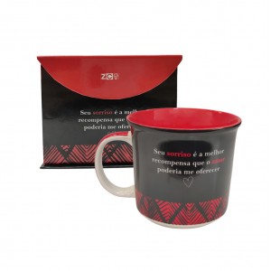 CANECA MODELO MEDIDA DO AMOR EM CERÂMICA 350ML  REF: 10024951 CANECA MODELO MEDIDA DO AMOR EM CERÂMICA 350ML  REF: 10024951