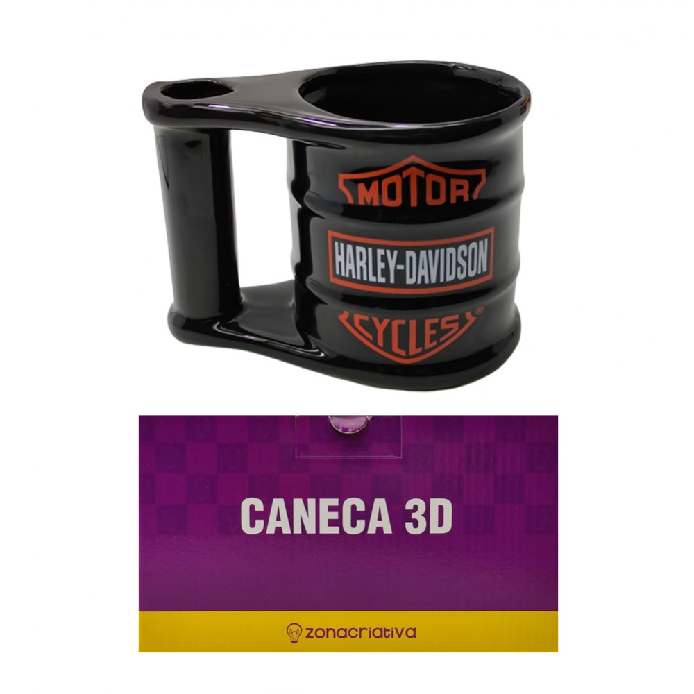 CANECA 3D MODELO BARRIL HARLEY DAVIDSON 350ML REF: 10024988