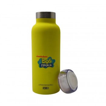 GARRAFA BUBBLE MODELO BOB ESPONJA EM INOX 500ML REF: 10072357 GARRAFA BUBBLE MODELO BOB ESPONJA EM INOX 500ML REF: 10072357