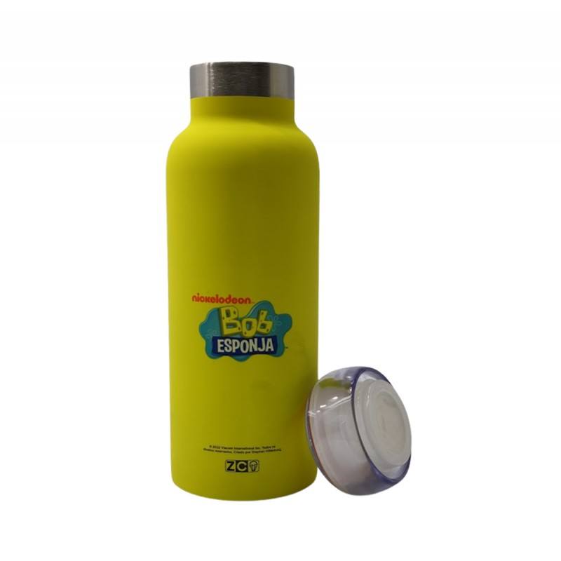 GARRAFA BUBBLE MODELO BOB ESPONJA EM INOX 500ML  REF: 10072357