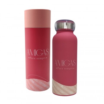 GARRAFA BUBBLE MODELO AMIGAS PARA SEMPRE 500ML EM INOX  REF: 10072359 