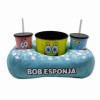 KIT ALMOFADA E BALDE DE PIPOCA BOB ESPONJA EM POLIÉSTER REF: 10064976