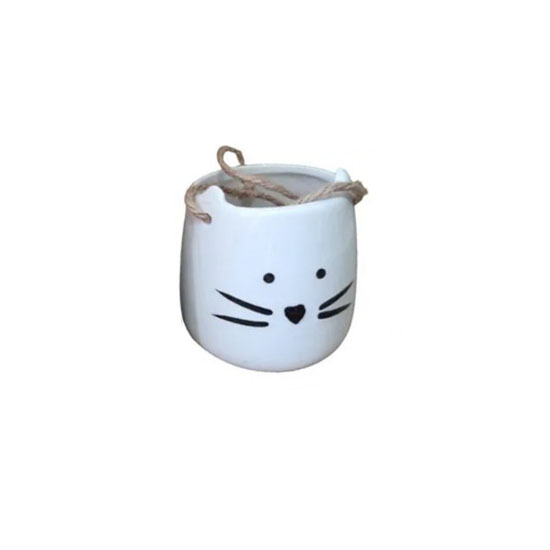 VASO DE PLANTAS GATO BRANCO