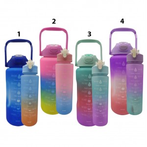 KIT 2 GARRAFAS PLÁSTICA 2L E 750ML COLORIDA  REF: GDR0886 KIT 2 GARRAFAS PLÁSTICA 2L E 750ML COLORIDA  REF: GDR0886