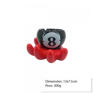 CINZEIRO REDONDO  BOLA 8 REF: AP1029 CINZEIRO REDONDO  BOLA 8 REF: AP1029