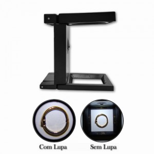 LUPA DOBRÁVEL DE MESA EM PLÁSTICO E VIDRO REF: MG14117