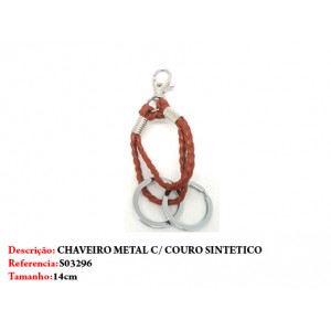 CHAVEIRO EM COURO SINTÉTICO. TAM:14cm