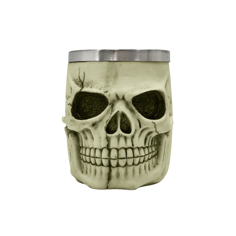 CANECA MEDIEVAL MODELO CAVEIRA EM RESINA 400ML REF: 322B