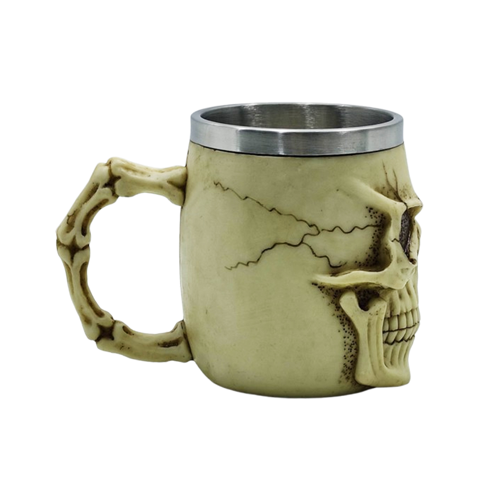 CANECA MEDIEVAL MODELO CAVEIRA EM RESINA 400ML REF: 322B