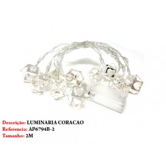 FIO COM LUMINÁRIA CORAÇÃO 2M REF: AP6794B-2