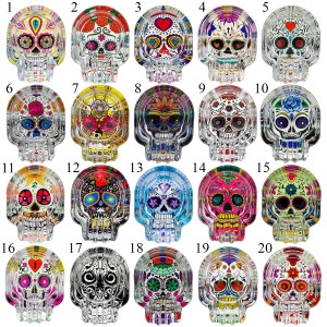 CINZEIRO DE MESA MODELO CAVEIRA EM VIDRO REF: G08