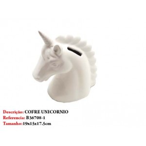 COFRE DE UNICÓRNIO EM RESINA
