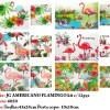 JOGO AMERICANO C/ 6 TOALHAS E 6/ PORTA COPOS MODELO FLAMINGO