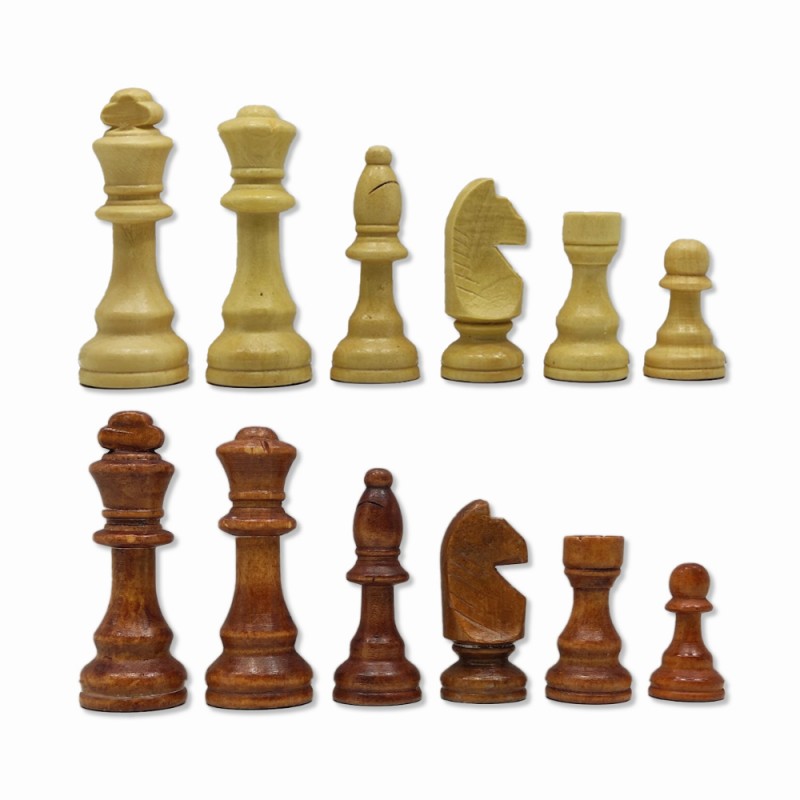 JOGO XADREZ 32 PEÇAS EM MADEIRA COM BASE PLÁSTICA REF: 2312B