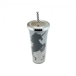 COPO C/ CANUDO MODELO UNICORNIO PRATA COPO C/ CANUDO MODELO UNICORNIO PRATA