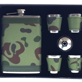 KIT FRASCO P/ BEBIDA 9 OZ EM METAL 260ML