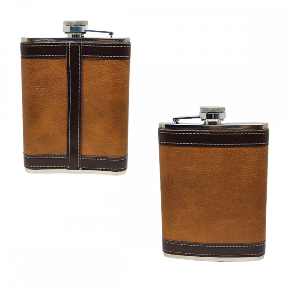 CANTIL DE BOLSO PARA BEBIDA 8 OZ EM METAL E COURO SINTÉTICO 235ML REF: BP8 CANTIL DE BOLSO PARA BEBIDA 8 OZ EM METAL E COURO SINTÉTICO 235ML REF: BP8