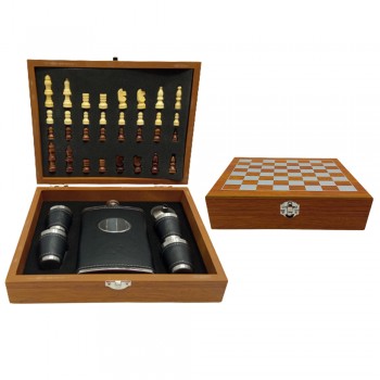 KIT FRASCO P/ BEBIDA 6 OZ 175ML C/ JOGO DE XADREZ.