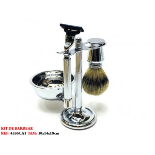 KIT DE BARBEAR. TAM: 10X14X18CM