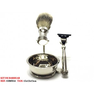KIT DE BARBEAR. TAM: 12X13X13CM