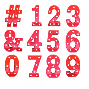 LUMINÁRIA LED DECORATIVA NÚMERO VERMELHO EM PLÁSTICO REF: AP6092RD LUMINÁRIA LED DECORATIVA NÚMERO VERMELHO EM PLÁSTICO REF: AP6092RD