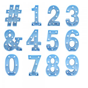LUMINÁRIA LED DECORATIVA NÚMERO AZUL EM PLÁSTICO REF: AP6092-3BL LUMINÁRIA LED DECORATIVA NÚMERO AZUL EM PLÁSTICO REF: AP6092-3BL