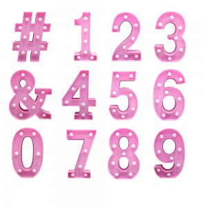 LUMINÁRIA LED DECORATIVA NÚMERO ROSA EM PLÁSTICO REF: AP6092-5PK LUMINÁRIA LED DECORATIVA NÚMERO ROSA EM PLÁSTICO REF: AP6092-5PK