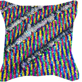 CAPA P/ALMOFADA 40X40CM C/LANTEJOULA