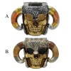 CANECA MEDIEVAL MODELO CAVEIRA COM CHIFRES DE RESINA 450ML REF: 959B