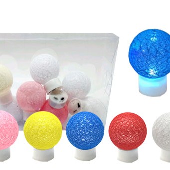 LUMINÁRIA BOLA LED 6CM, CONTENDO 12 UNIDADES