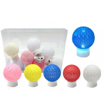 LUMINÁRIA BOLA LED 6CM, CONTENDO 12 UNIDADES
