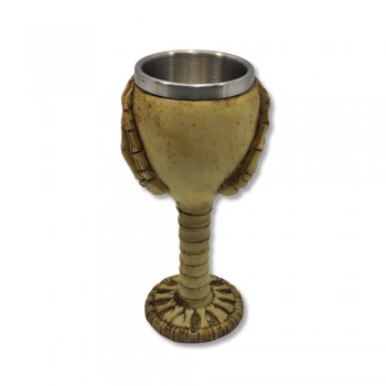 TAÇA MEDIEVAL MODELO CAVEIRA EM RESINA 150ML REF: 1602A