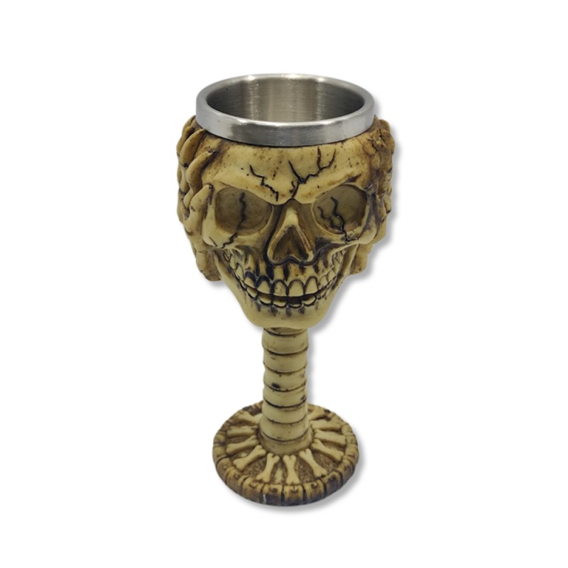 TAÇA MEDIEVAL MODELO CAVEIRA EM RESINA 150ML REF: 1602A TAÇA MEDIEVAL MODELO CAVEIRA EM RESINA 150ML REF: 1602A