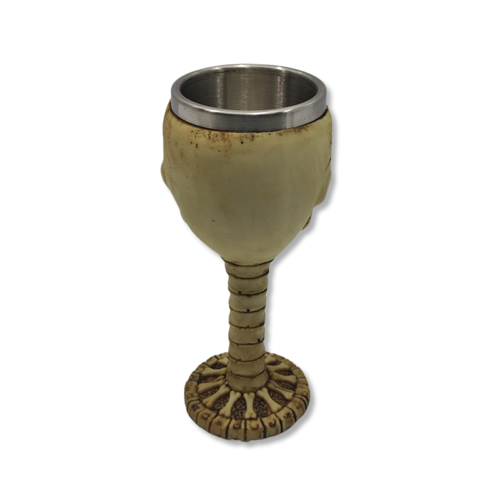 TAÇA MEDIEVAL MODELO CAVEIRA EM RESINA 150ML REF: 1603A