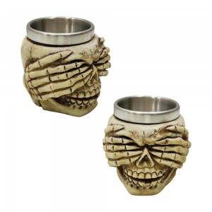 COPO SHOT MODELO CAVEIRA EM RESINA 45ML REF: 1604C