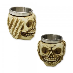 COPO SHOT MODELO CAVEIRA EM RESINA 45ML REF: 1605C