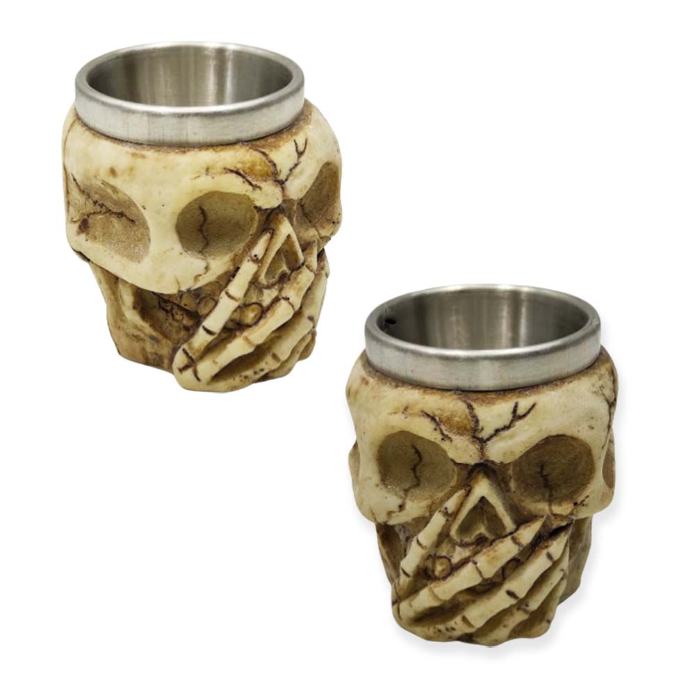COPO SHOT MODELO CAVEIRA EM RESINA 45ML REF: 1606C
