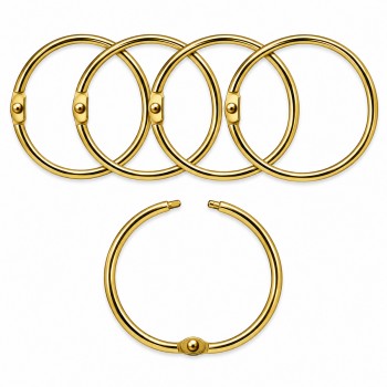 ARGOLA DOURADA EM METAL PACOTE COM 5 PEÇAS 50MM  REF: AP15347-50G